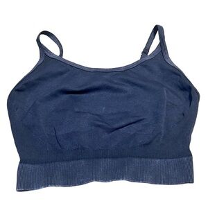 Gymshark Seamless Strappy Sports Bra Tank Black | Cut Tag | Very Stretchy Fit